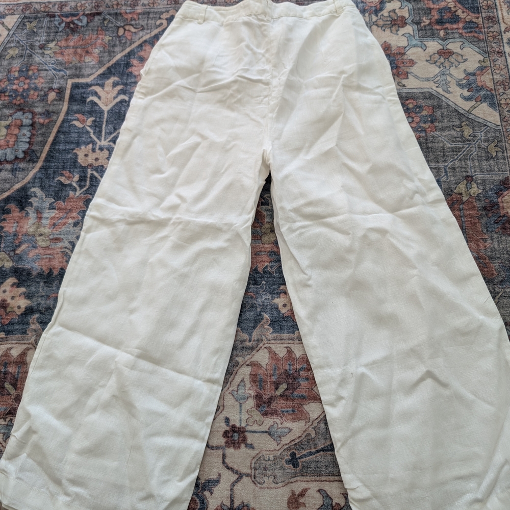 Women's White Pants Line Pants Pre Owned